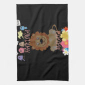 Charmante "Flora en Fauna Hakuna Matata" Baby Leeu Theedoek (Verticaal)