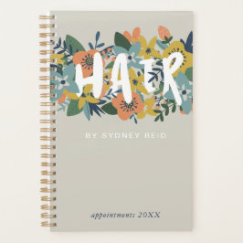 Charmante Floral Hair Stylist Afspraak Planner