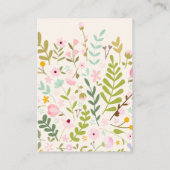 Charmante Floral Tea Display Douche Informatiekaartje (Achterkant)