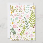 Charmante Floral Tea Party Baby shower Uitnodiging (Achterkant)