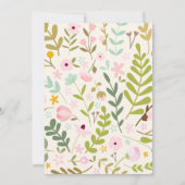 Charmante Floral Tea Party bruids douche uitnodigi Kaart (Achterkant)