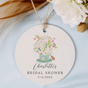Charmante Floral Tea Vrijgezellenfeest Favor Cadea Bedankjes Labels