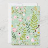 Charmante Floral Verjaardag Tea Party uitnodiging (Achterkant)