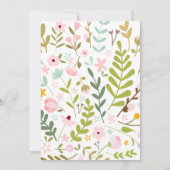 Charmante Floral Verjaardag Tea Party uitnodiging (Achterkant)