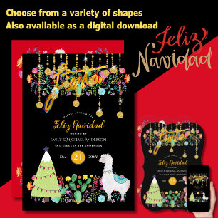 Charmante Folksy Fiesta Feliz Navidiad Kerstmis Kaart