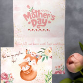 Charmante Fox Moederdag Kaart