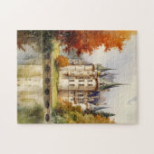 Charmante Franse kasteel Waterverf puzzel (Horizontaal)