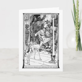 Charmante  Gazelle en Sultan illustratie Kaart