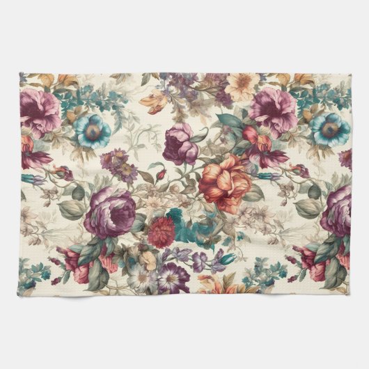 Charmante  geïnspireerde bloemen theedoek (Horizontaal)