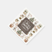 Charmante gepersonaliseerde vrolijke kerst servet (Hoek)