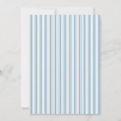 Charmante gestreepte lint baby shower uitnodiging (Achterkant)