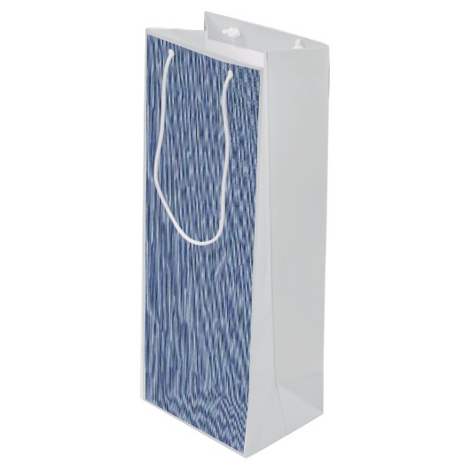 Charmante Gestreepte Wijn Gift Bag Wijn Cadeautas (Voorkant Gekanteld)