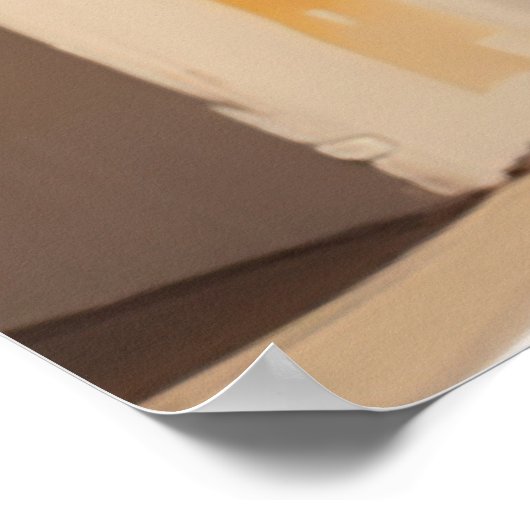 Charmante Ginger Cat Artist met Paintbrushes Schat Poster (Hoek)