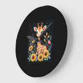 Charmante Giraffe omgeven door bloemen met lange m Grote Klok (Hoek)