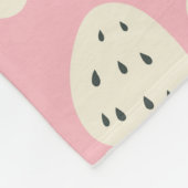 Charmante Girly Aardbei Patroon Monogram Geschenke Fleece Deken (Hoek)