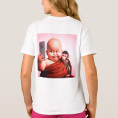 Charmante glimlach van mini monniken t-shirt (Achterkant)