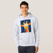 Charmante glimlachende Giraffe – speels vrolijk po Hoodie (Voorkant volledig)