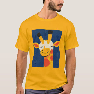 Charmante glimlachende Giraffe – speels vrolijk po T-shirt