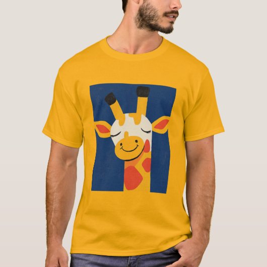 Charmante glimlachende Giraffe – speels vrolijk po T-shirt (Voorkant)