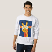 Charmante glimlachende Giraffe – speels vrolijk po Trui (Voorkant volledig)