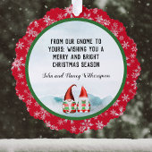 Charmante Gnoel Gnomen Ons Huis Groet Kerstmis Ornament Kaart