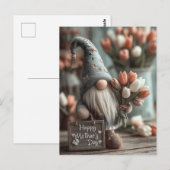 Charmante Gnome met een "Happy Moederdag"-teken Briefkaart (Voorkant / Achterkant)