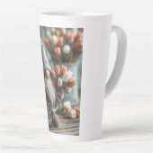 Charmante Gnome met een "Happy Moederdag"-teken Latte Mok (Rechterhoek)