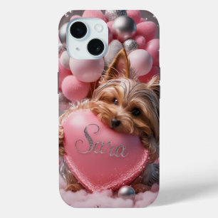 Charmante Golden Yorkshire Terrier iPhone 15 Case