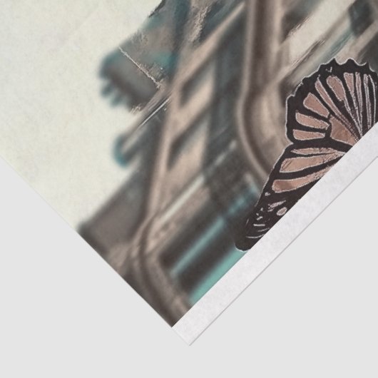 Charmante Gotische Parijs Gargoyle Decoupage Tissuepapier (Detail)