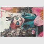 Charmante Gotische Parijs Gargoyle Decoupage Tissuepapier (Voorkant)