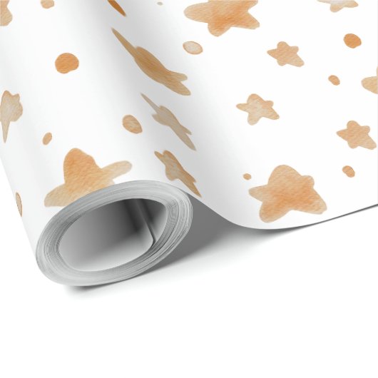 Charmante Gouden Ster Cadeaupapier (Rol Hoek)