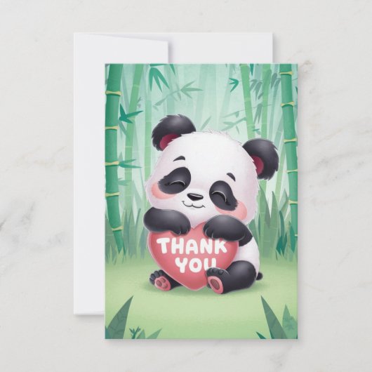 Charmante grillige panda bedankkaart (Voorkant)