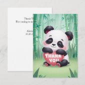 Charmante grillige panda bedankkaart (Voorkant / Achterkant)
