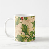 Charmante groene Holly bladeren met rode bessen Koffiemok (Links)