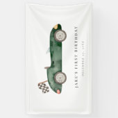 Charmante groene race auto banner (Verticaal)