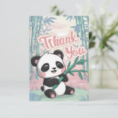 Charmante groet Panda Bedankkaart (Staand voorkant)