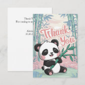 Charmante groet Panda Bedankkaart (Voorkant / Achterkant)