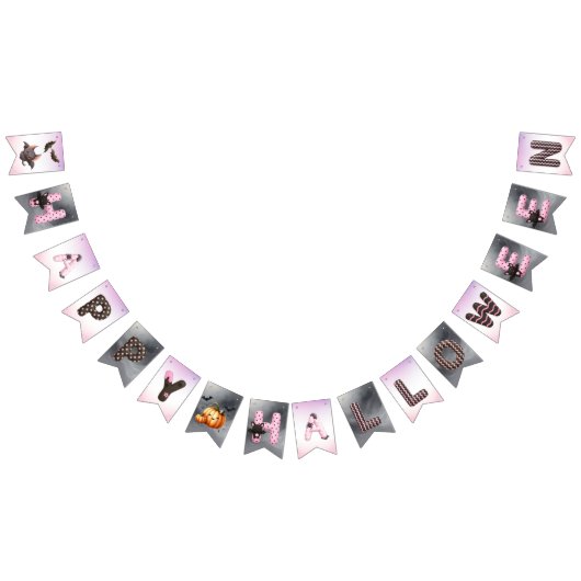 Charmante Halloween Party Witch Pumpkins Vlaggetjes (Alle)