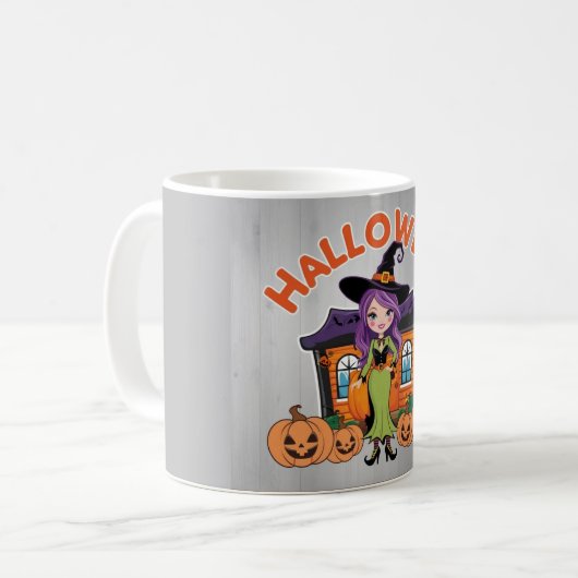 Charmante Halloween pompoen Mok Design (Voorkant links)