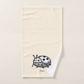 Charmante hand-getrokken kever illustratie bad handdoek (Handdoek)