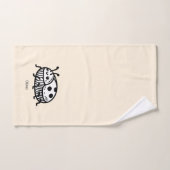 Charmante hand-getrokken kever illustratie bad handdoek (Handdoek)