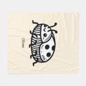 Charmante hand-getrokken kever illustratie fleece deken (Voorkant (Horizontaal))