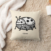 Charmante hand-getrokken kever illustratie kussen (Deken)