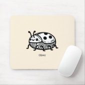 Charmante hand-getrokken kever illustratie muismat (Met muis)