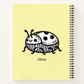 Charmante hand-getrokken kever illustratie notitieboek (Achterkant)