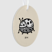 Charmante hand-getrokken kever illustratie ornament (voorkant)