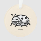 Charmante hand-getrokken kever illustratie ornament (voorkant)