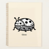 Charmante hand-getrokken kever illustratie planner (Voorkant)