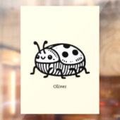 Charmante hand-getrokken kever illustratie raamsticker (Vel 2)