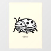 Charmante hand-getrokken kever illustratie raamsticker (Vel)